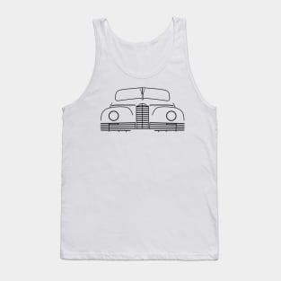 Packard Super Clipper 1940s classic car black outline graphic Tank Top